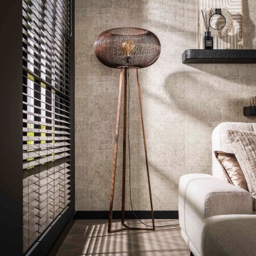 Vloerlamp copper twist 3 poot 2 the lights company