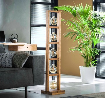 Vloerlamp houten frame 2 the lights company