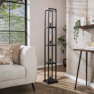 Vloerlamp quadra zwart 2 the lights company