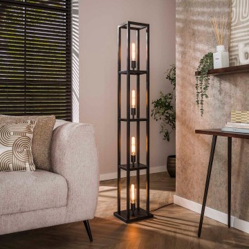 Vloerlamp quadra zwart the lights company