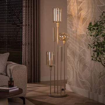 Vloerlamp serene getrapt 5l beige 3 the lights company