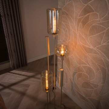 Vloerlamp serene getrapt 5l beige 6 the lights company