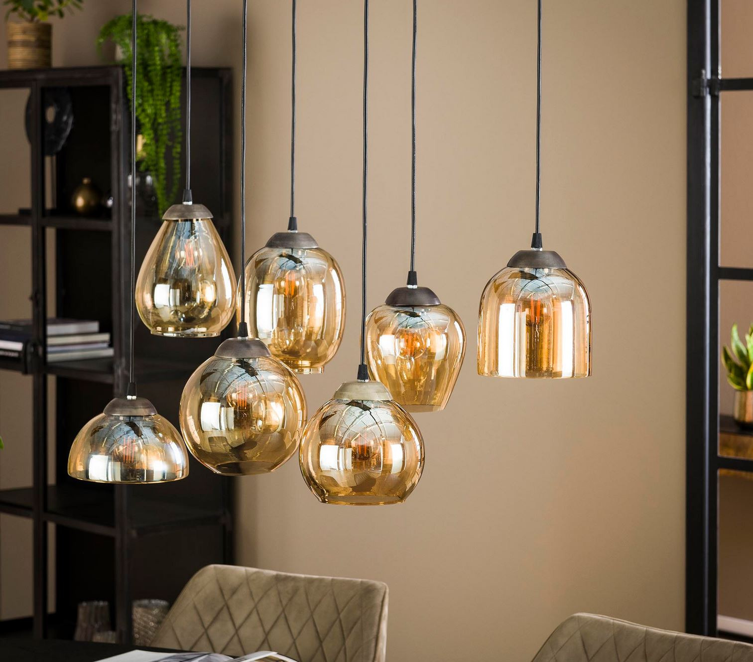 Hanglamp Gold Glas - Hanglampen The Lights Company